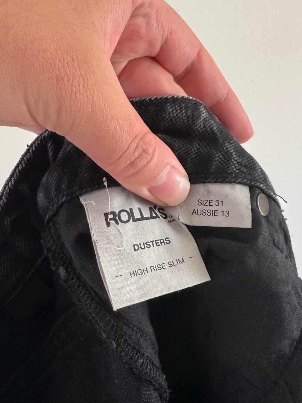 ROLLA'S Dusters Black Distressed High-Rise Slim Denim Shorts Size 31 - Picture 10 of 10